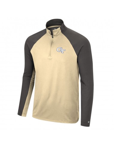 Georgia Tech Yellow Jackets Two Yutes Windshirt 1/4 Zip brillant des détails fins