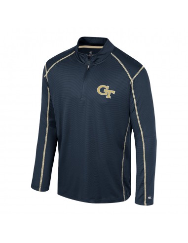 Georgia Tech Yellow Jackets Cameron 1/4 Zip Windshirt Navy Jacket Venez acheter