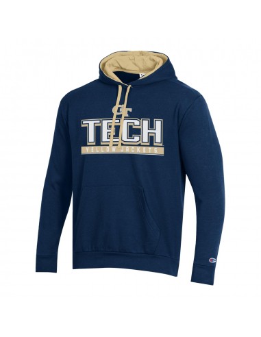 Georgia Tech Yellow Jackets Team Wordmark Navy Hood du meilleur 