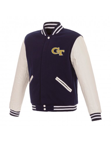 Georgia Tech Yellow Jackets Reversible Varisty Navy Jacket vente chaude votre 