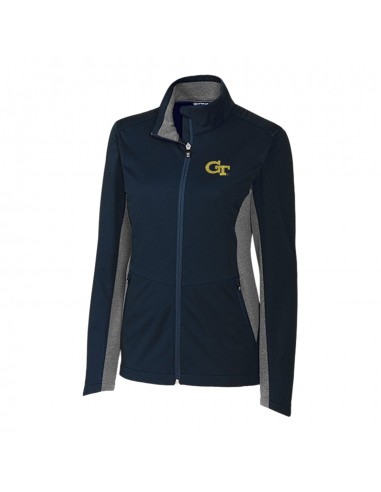 Ladies Georgia Tech Yellow Jackets Cutter & Buck Navigate Softshell Full Zip Jacket de France