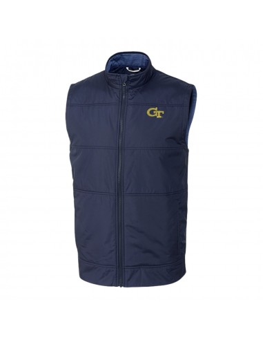 Georgia Tech Yellow Jackets Cutter & Buck Stealth Hybrid Quilted Windbreaker Vest l'achat 