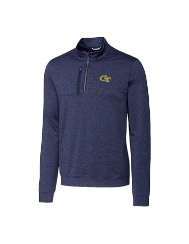 Georgia Tech Yellow Jackets Cutter & Buck Stealth Heathered Quarter Zip Pullover 50% de réduction en Octobre 2024