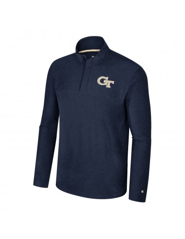 Georgia Tech Yellow Jackets Marty Wind Shirt 1/4 Zip Navy Jacket JUSQU'A -70%! 