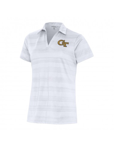 Ladies Georgia Tech Yellow Jackets Compass White Polo Fin de série