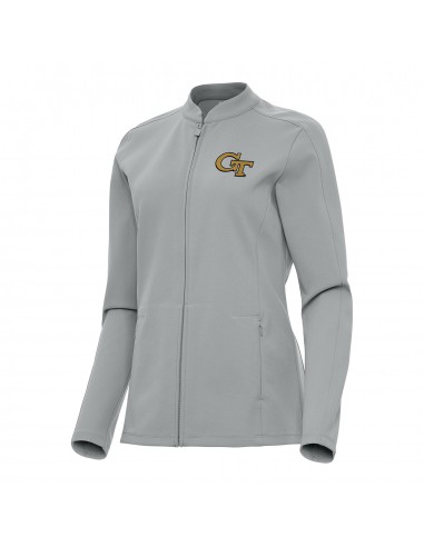 Ladies Georgia Tech Yellow Jackets Regard Full Zip Grey Jacket commande en ligne