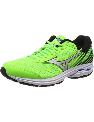 Chaussure pour homme Mizuno Wave Rider Greengecko/Silver/Brilliantblue Les magasins à Paris