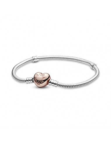 Bracelet Pandora en argent avec fermoir en forme de cœur rose Pandora Comparez et commandez 