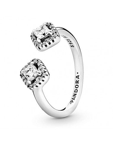 Pandora Bague Ouverte en Argent Sterling Mixte avec Zircone Cubique Claire. En savoir plus