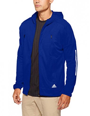 Veste à capuche hybride Adidas pour hommes, bleue, petite taille 46 de France