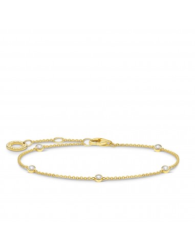 Thomas Sabo Armband weiße Steine gold, 925 Sterlingsilber, 16-19 cm Länge chez Cornerstreet bien 