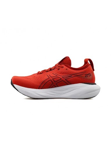 ASICS Nimbus 25 Straßenlaufschuhe für Männer Rot Weiß 42 EU la chaussure