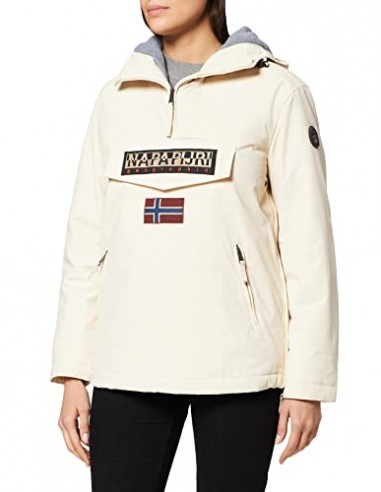 Napapijri Damen Rainforest W PKT 3 Sportjacke, Blanc, Medium de technologie