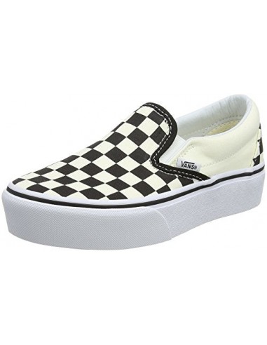 Vans Damen Classic Slip-on Platform Slip On Sneaker, Schwarz (Black and White Checker/White Bww) plus qu'un jeu 