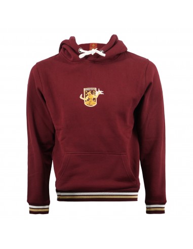 DCFC Striped Cuff Crest Men's Hoodie- Maroon le concept de la Pate a emporter 