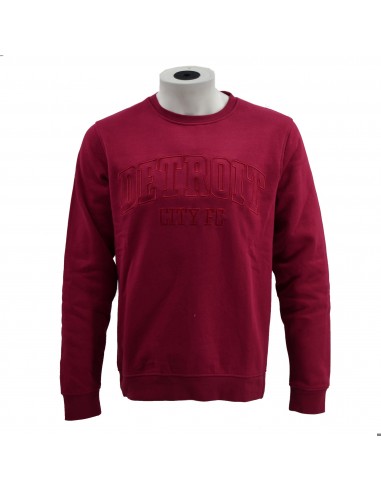 Tonal 3D Embroidered Crew Neck- Maroon Profitez des Offres !