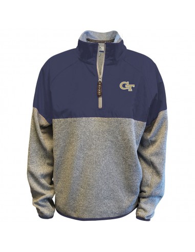 Georgia Tech Yellow Jackets Sweater Colorblock 1/4 Zip Jacket pour bénéficier 